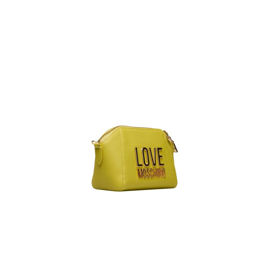 Love Moschino Gele Crossbody Tas met Gouden Details Yellow Dames