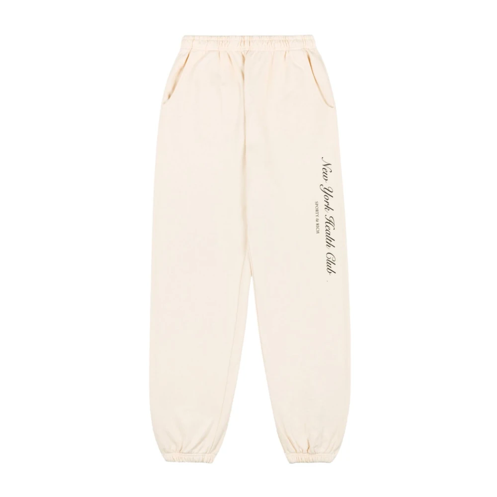 Sporty & Rich Crème Health Club Sweatpant Beige Dames