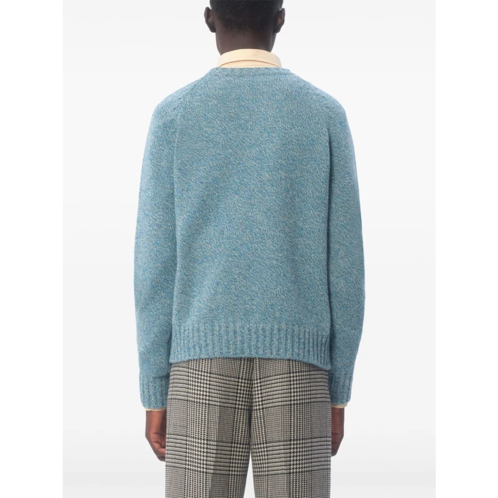 Valentino Garavani Blauwe Crew Neck Sweater Blue Heren