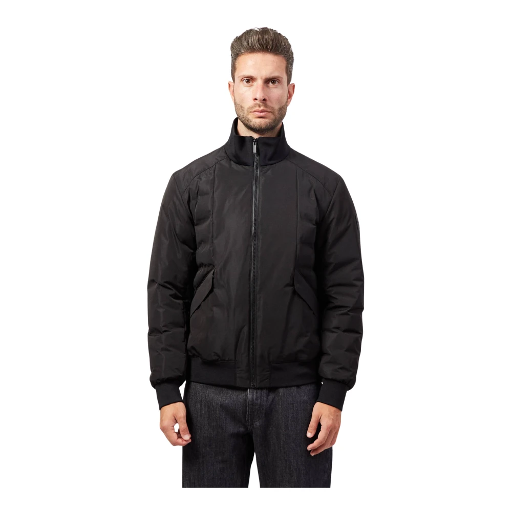 Hugo Boss Zwarte Sportieve Regular Fit Jas Black Heren