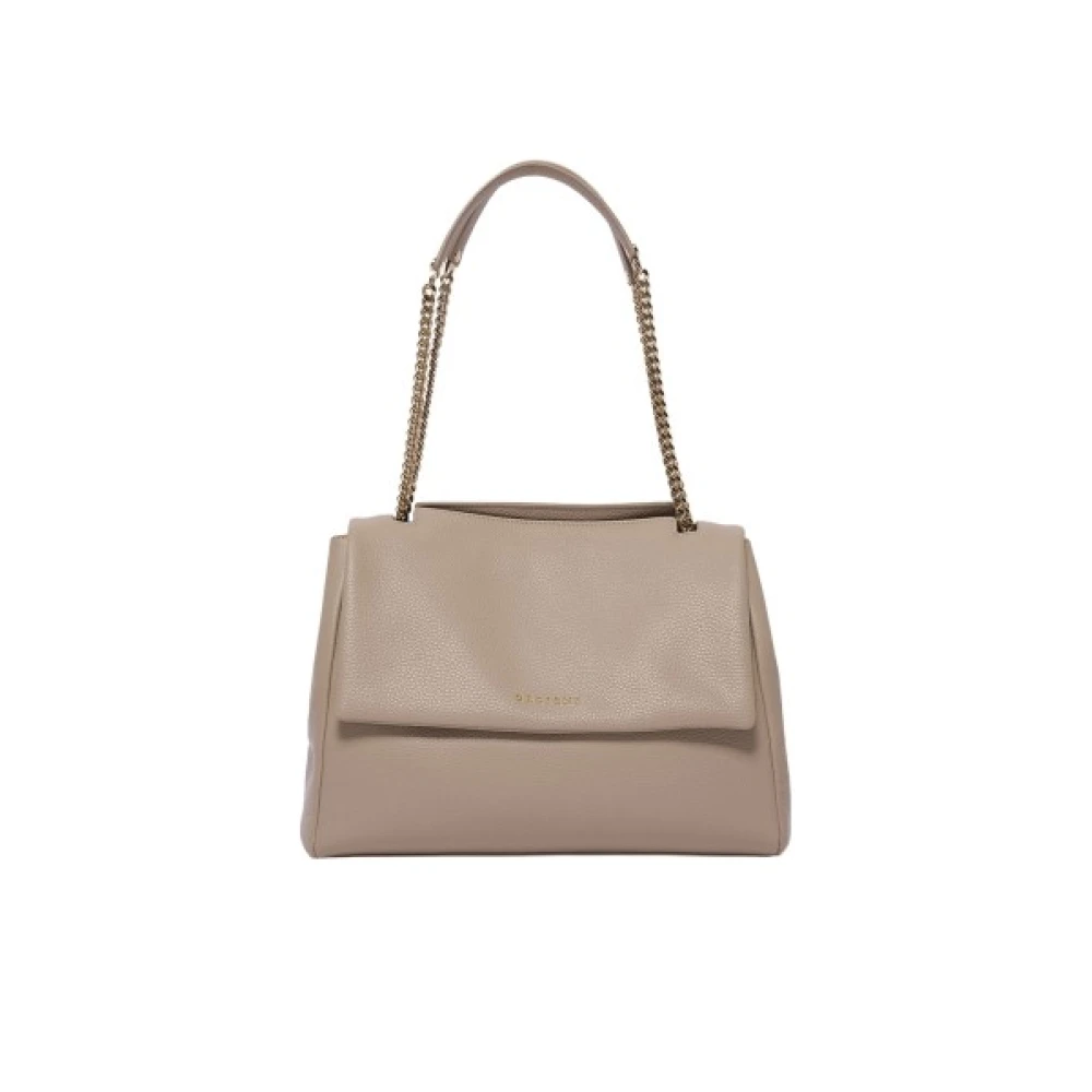 Orciani Kvinno Beige Väskor Dam, One Size, Läder, Sveva Media Axelremsväska