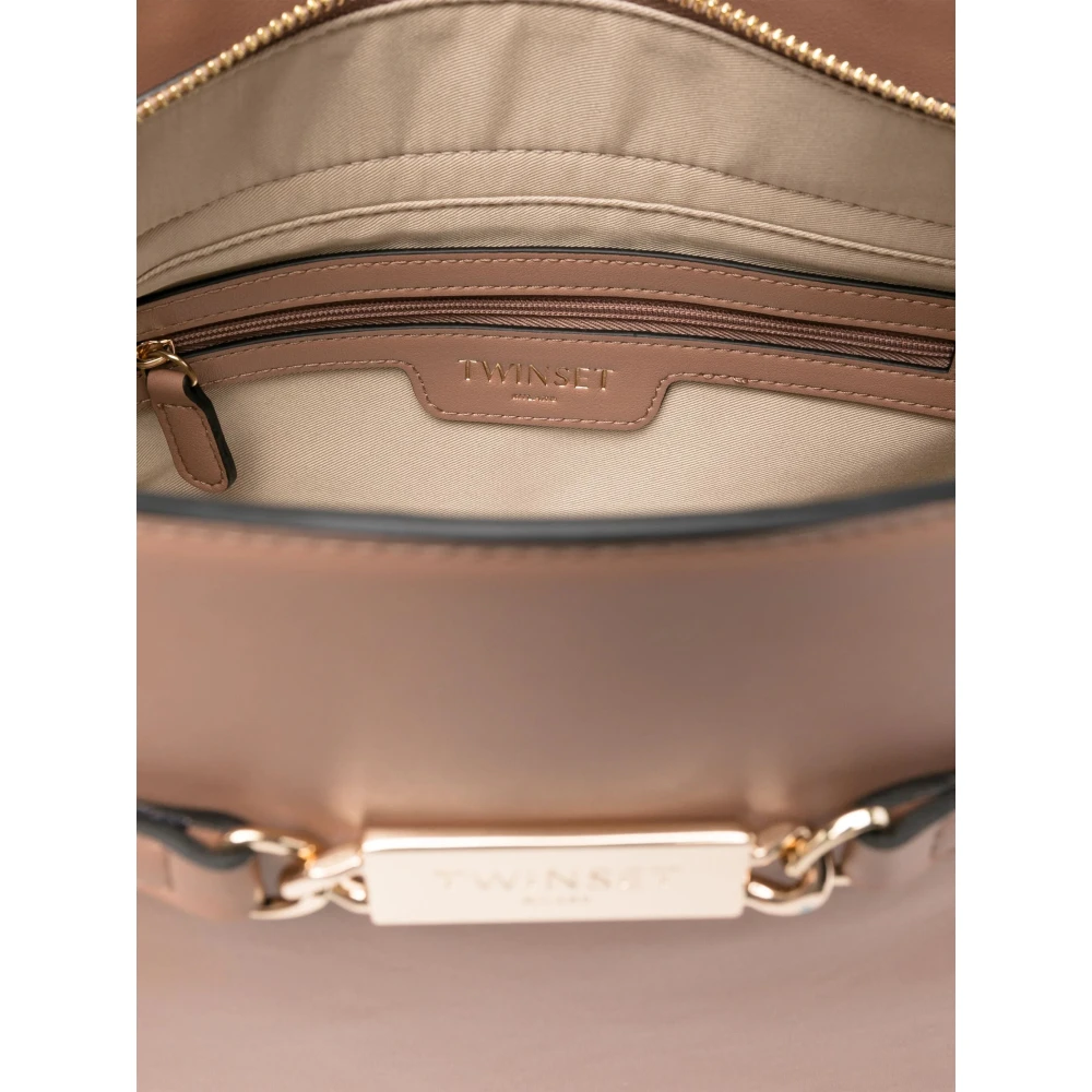Twinset Logo Plaque Bauletto Tas Pink Dames