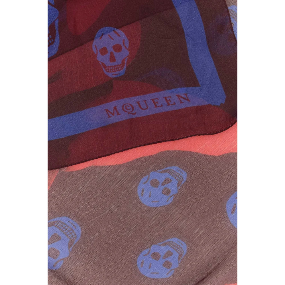 alexander mcqueen Zijden Gedrukte Foulard Sjaal Multicolor Dames