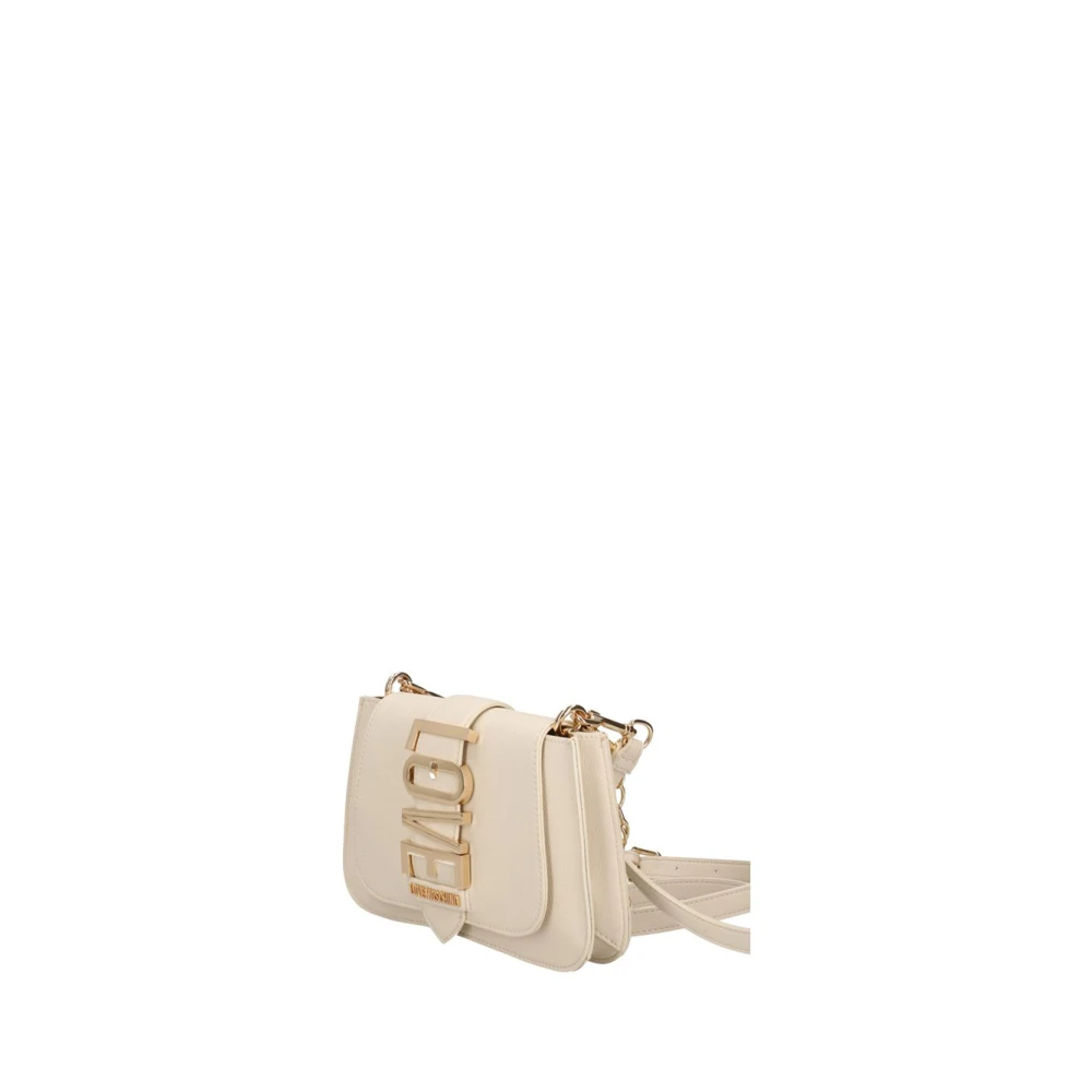 Moschino Ivoor Schoudertas Chic en Trendy Beige Dames