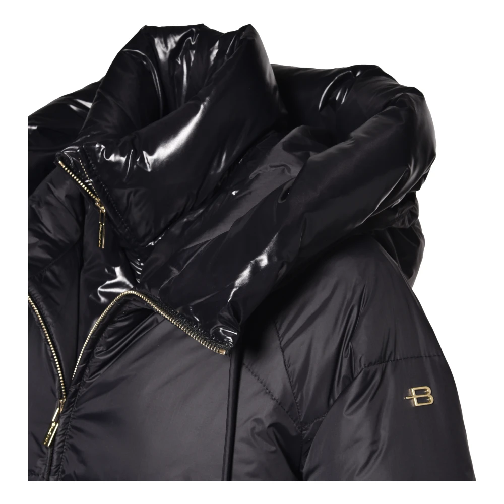 Baldinini Down jacket in black nylon Black Dames