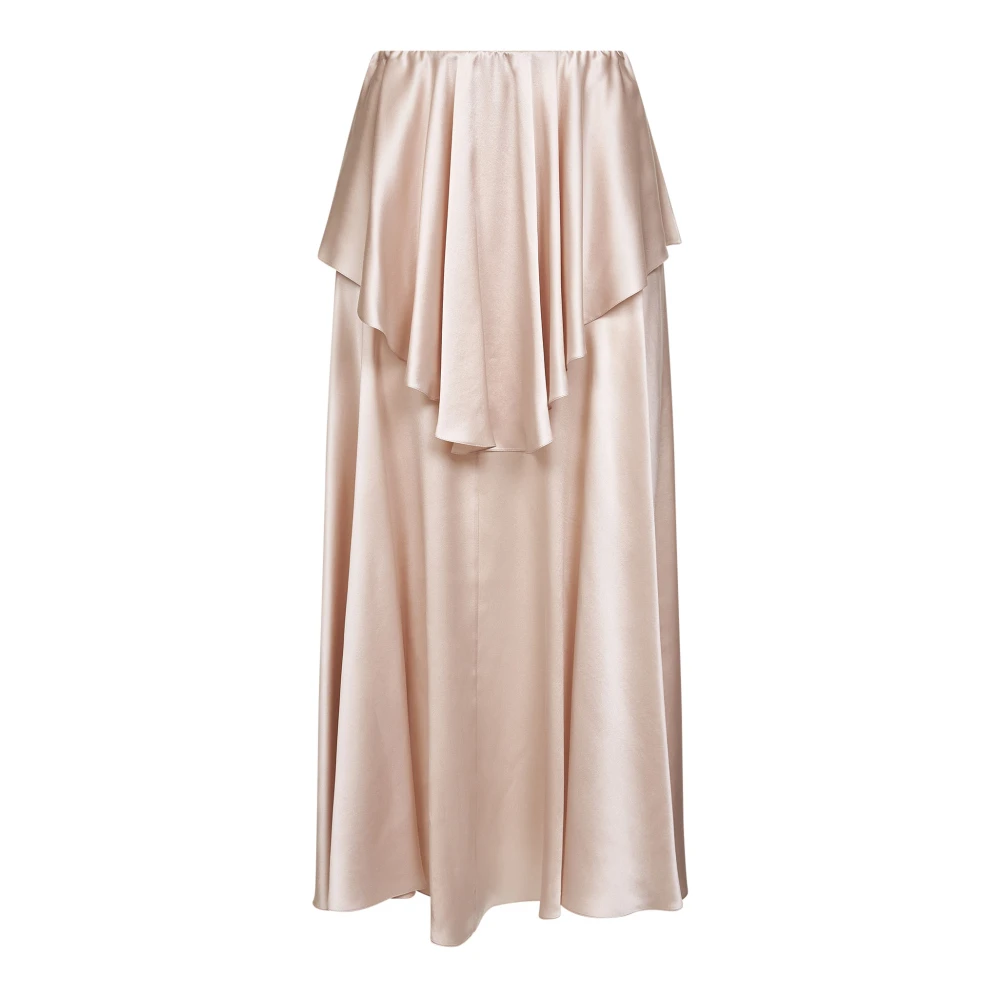 Chloé Women's Pink Fluid Layered Midi Skirt - Midi Skirts - S - Skirts