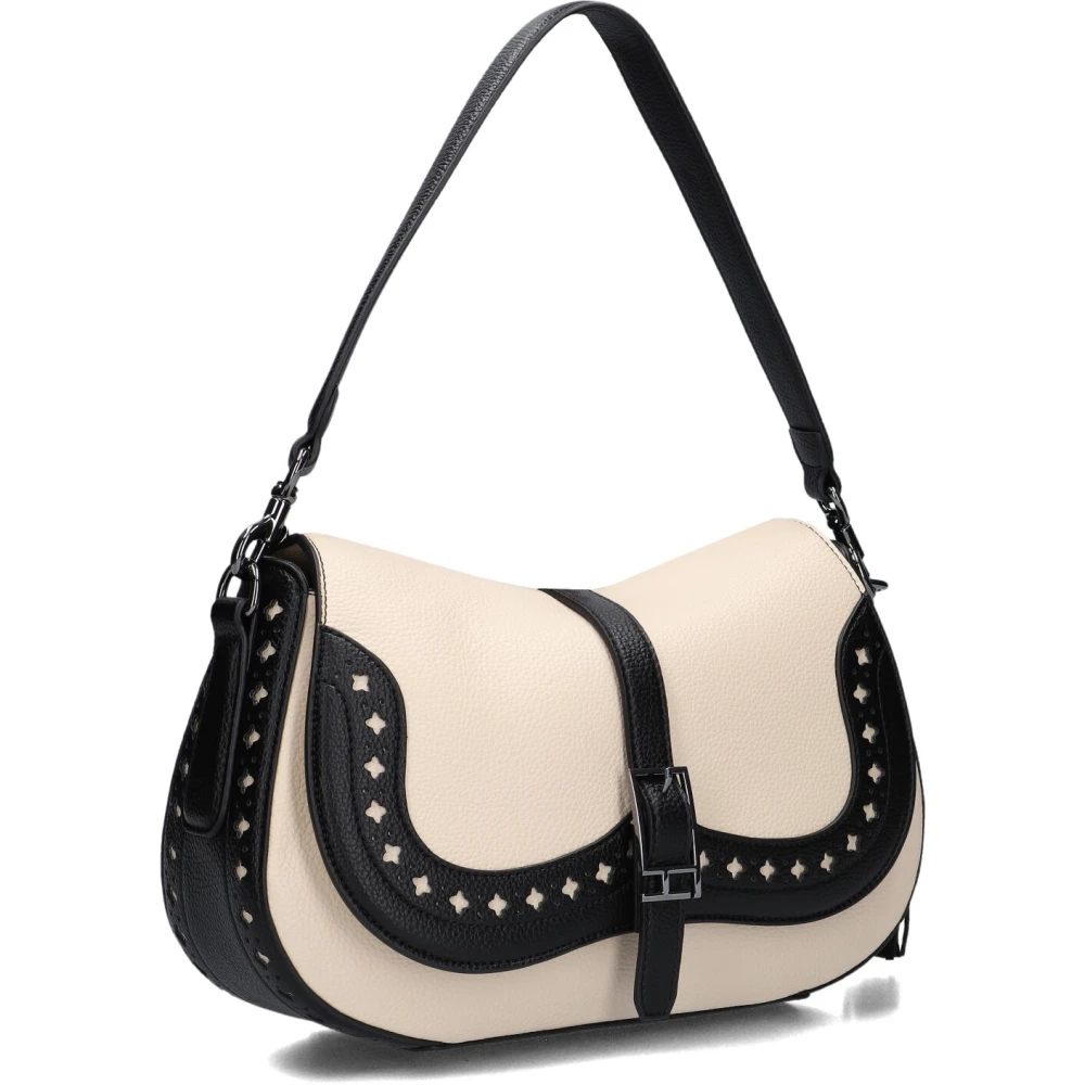 Hispanitas Beige Leren Schoudertas Beige Dames