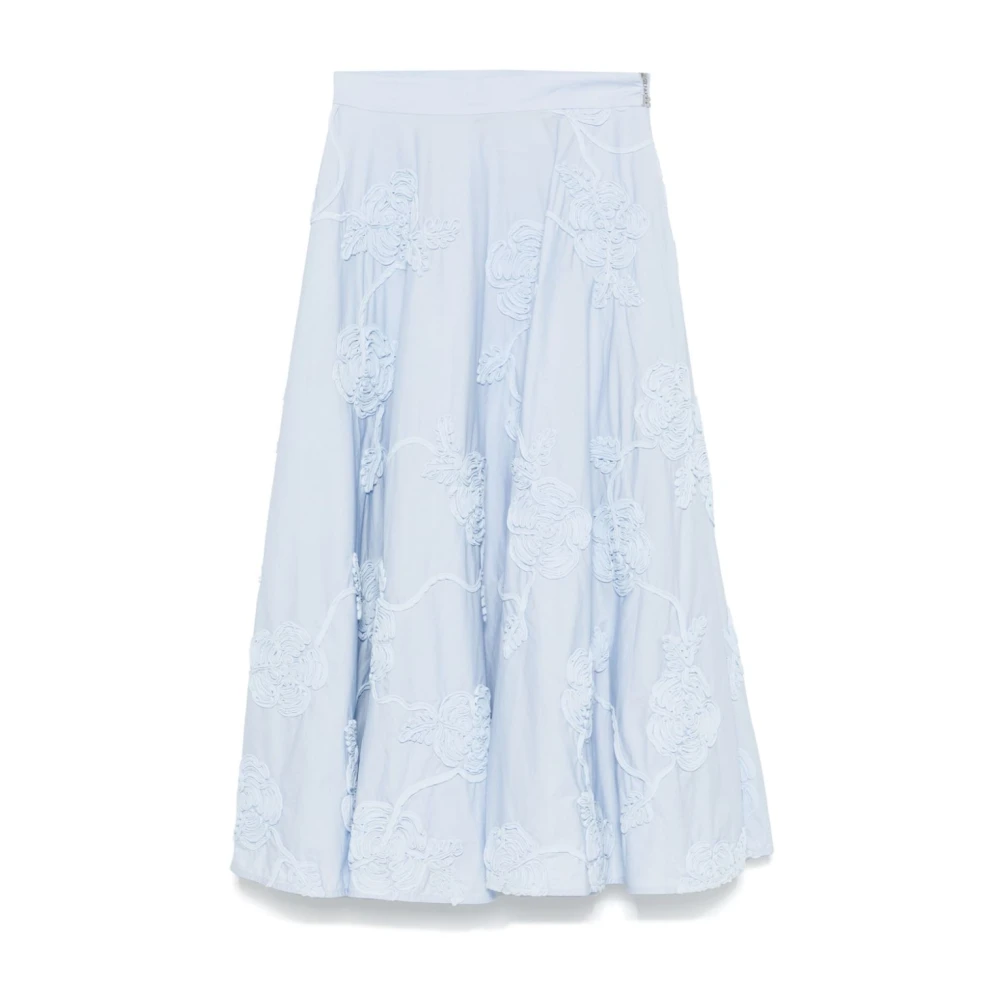 Rotate Birger Christensen Midi Rok Blue Dames