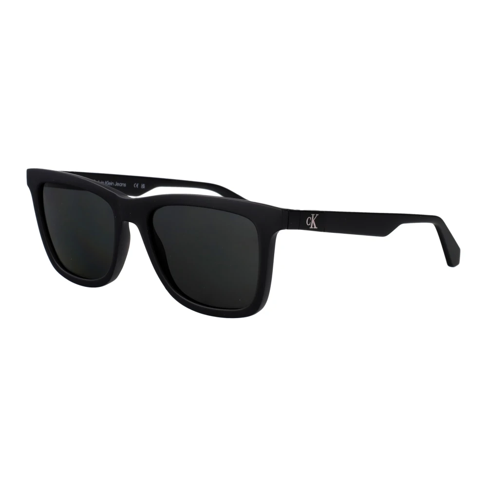 Calvin Klein Jeans Black Sunglasses, Unisex, 54 Mm, Rectangle Sunglasses