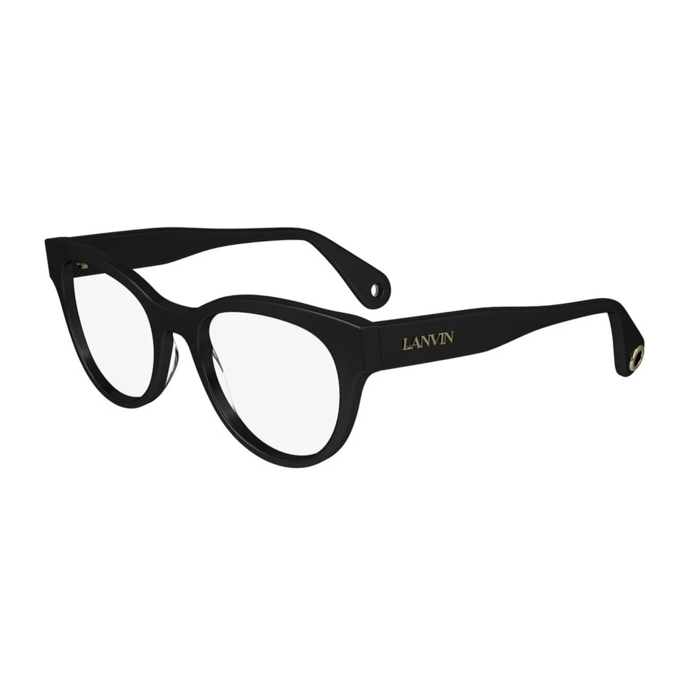 Lanvin Zwarte Acetaatframe Bril Black Dames