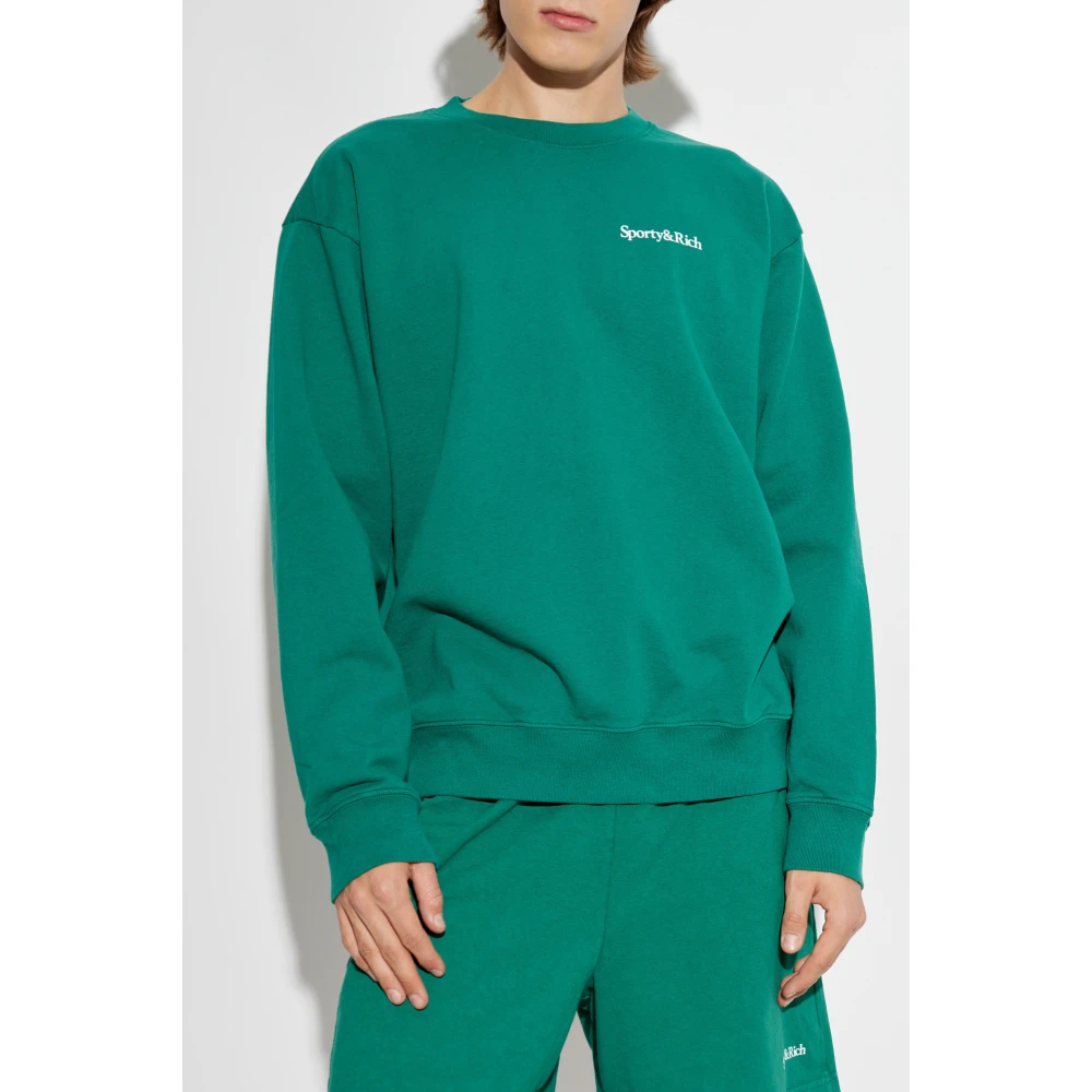 Sporty & Rich Sweatshirt uit de Health Is Wealth collectie Green Unisex