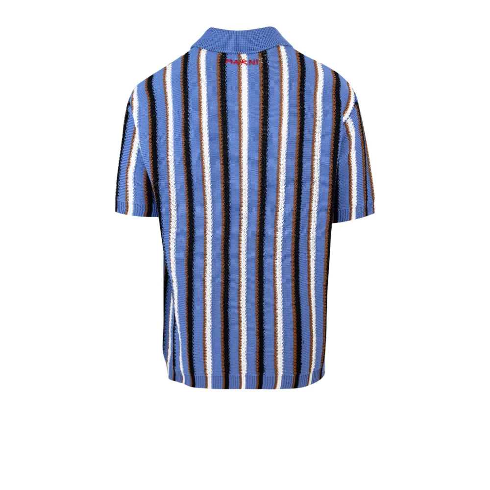 Marni Polo Shirts Blue Heren