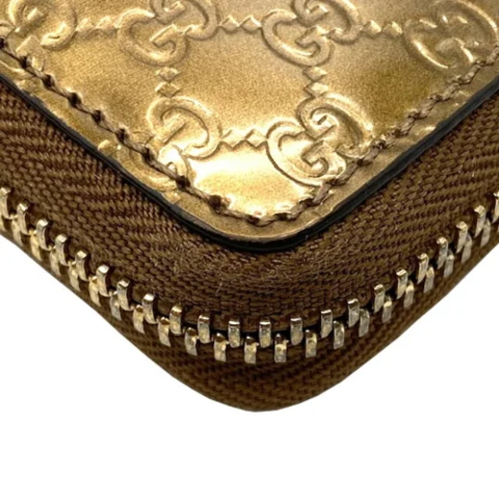 Gucci Vintage Pre-owned Leather wallets Yellow Dames