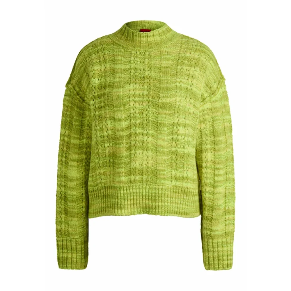 Hugo Boss Elegante Leren Portemonnee met RFID-bescherming Green Dames
