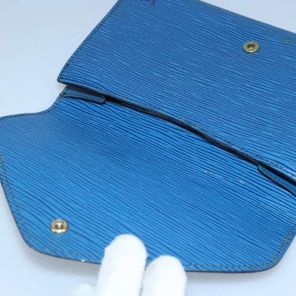 Louis Vuitton Vintage Pre-owned Leather clutches Blue Dames