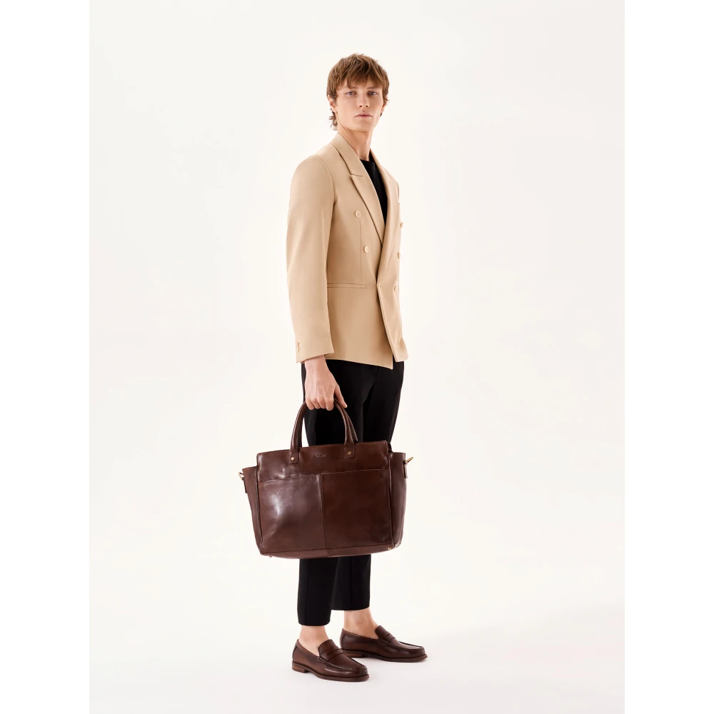 Kazar Elegante zakelijke stijl heren leren tas Brown Heren