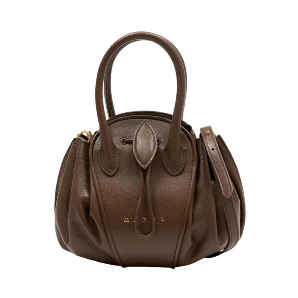 Marni Women's Brown Tulipea Small Shoulder Bag - Handbags - One Size - Bags