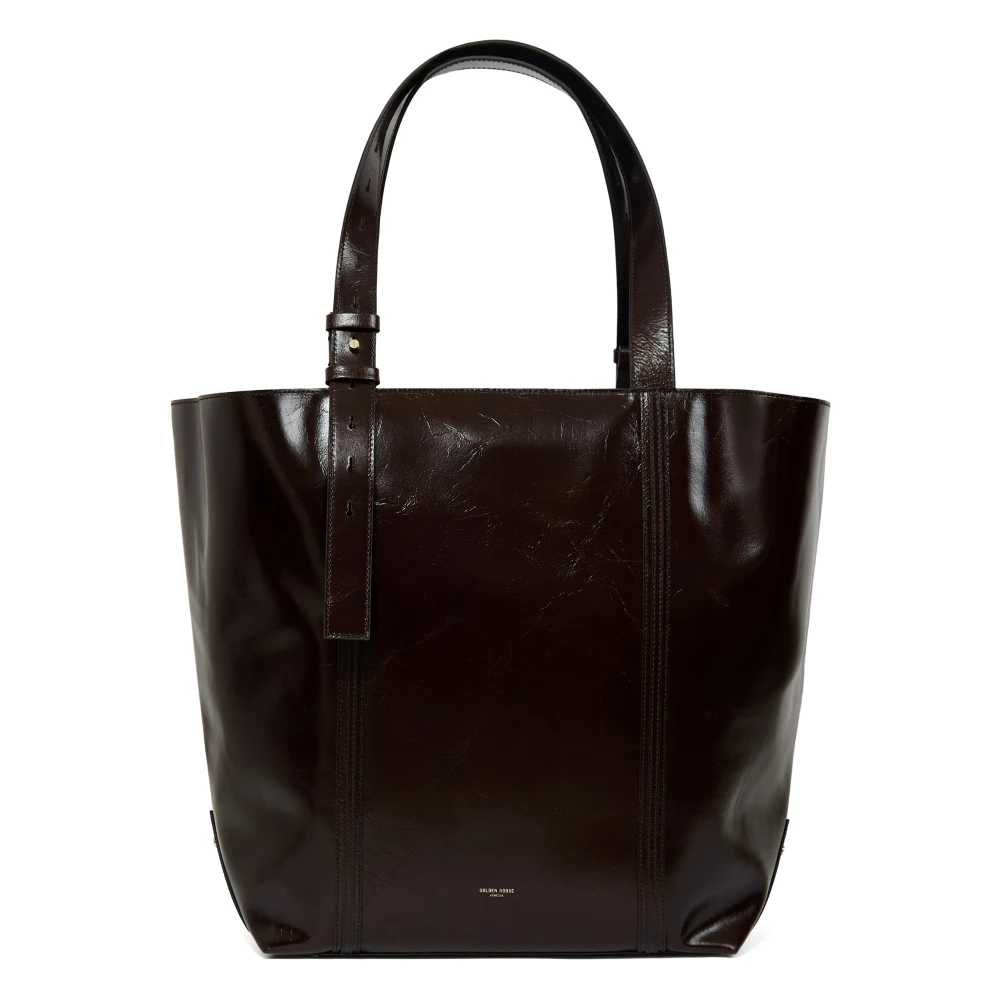 Golden Goose Vrouw Bruin Tassen Dames, One Size, Leer, Donkerbruine Leren Winkel Tas