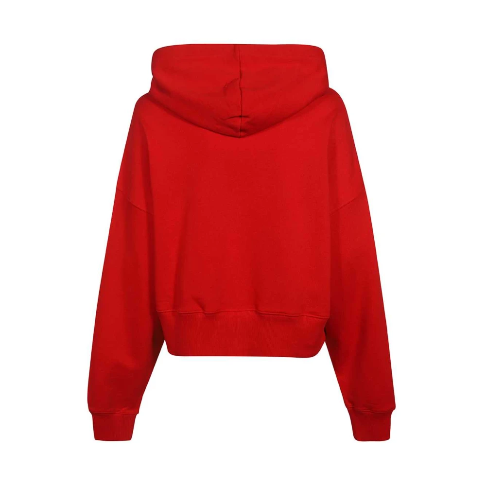 Msgm Katoenen hoodie met logoprint Red Dames