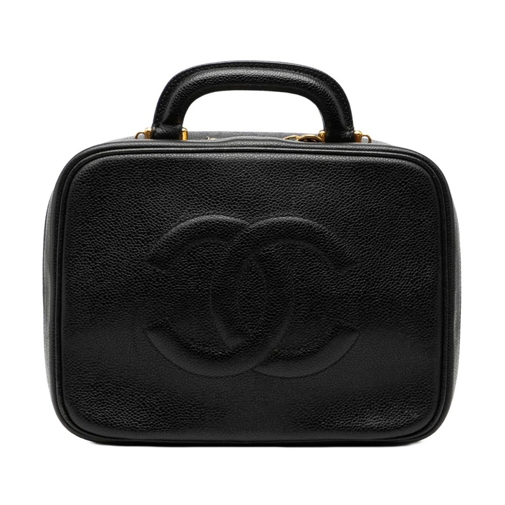 Chanel Vintage Women's Black Pre-Owned Vanity Bag