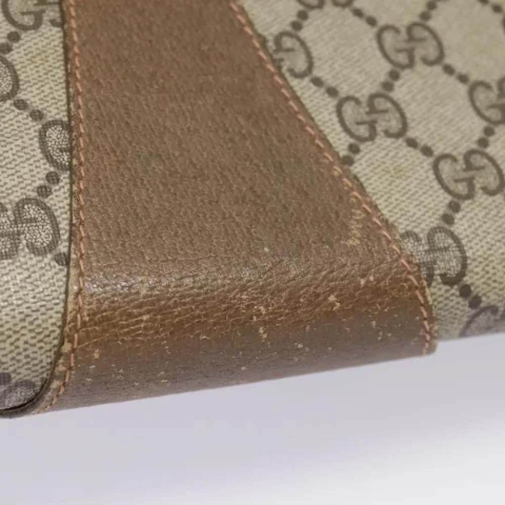 Gucci Vintage Pre-owned Leather clutches Beige Dames