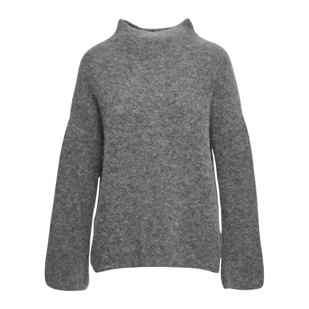 Wakakuu Icons Mujer Gris - Cruz Funnel Neck Sweater- Knitwear - S- Cruz Funnel Neck Sweater