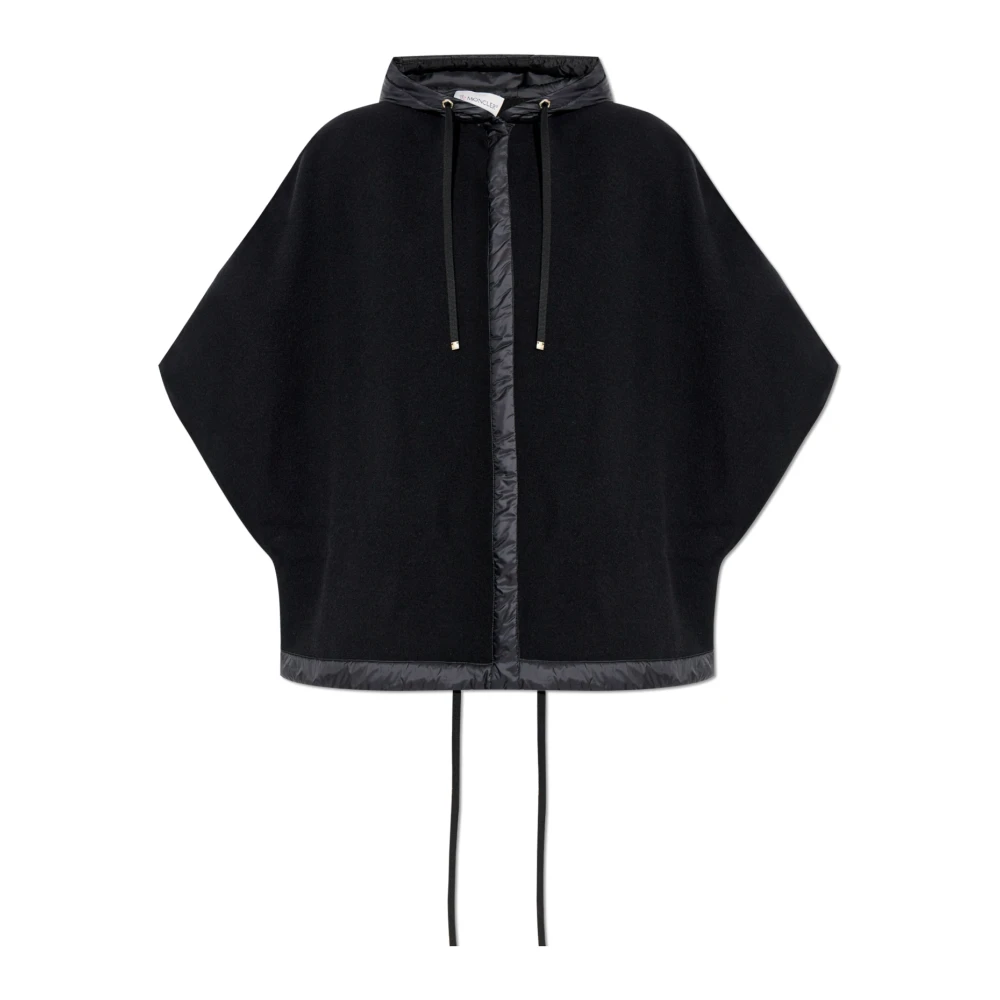 Moncler Wollen Poncho Black Dames