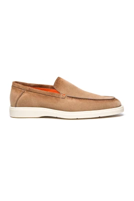 Suede Almond-Toe Loafers