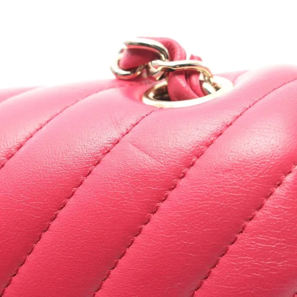 Chanel Vintage Pre-owned Leather crossbody-bags Pink Dames