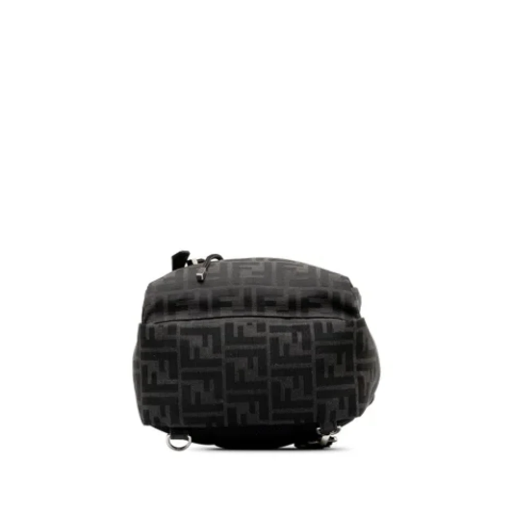 Fendi Vintage Pre-owned Canvas backpacks Black Dames