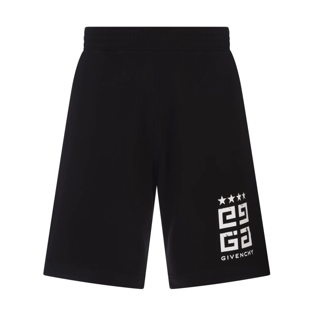 Givenchy Zwarte Bermuda Shorts met 4G Logo Black Heren