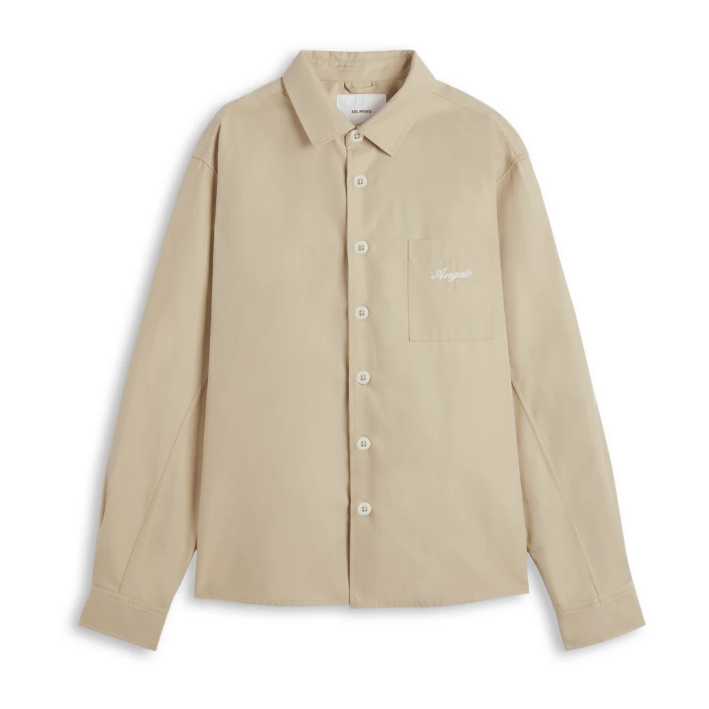 Axel Arigato Beige Flow Shirt Klassieke Kraag Beige Heren