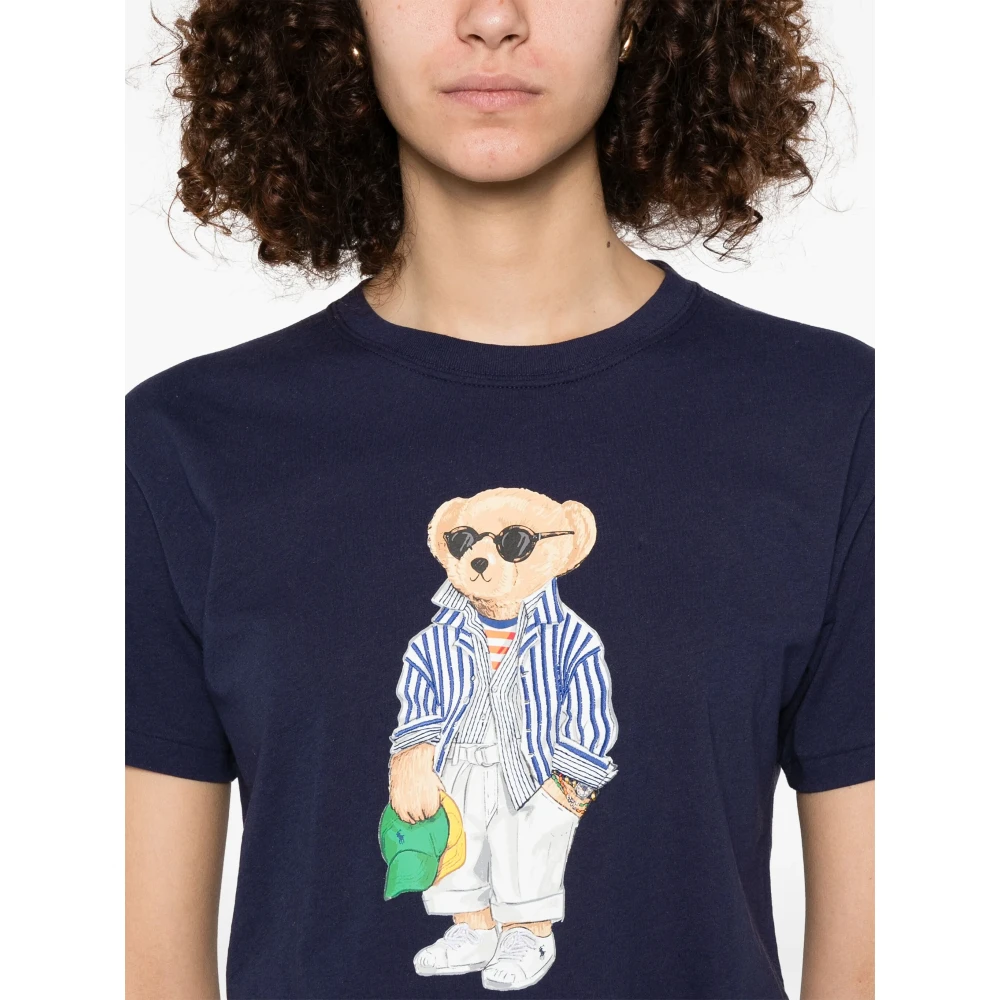 Polo Ralph Lauren Blauw Polo Bear T-shirt Blue Dames