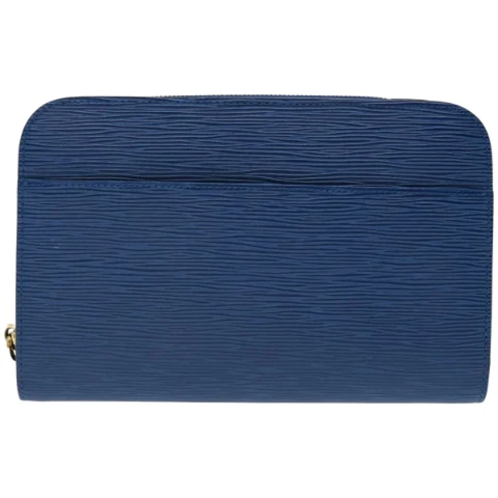 Louis Vuitton Vintage Pre-owned Leather clutches Blue Dames