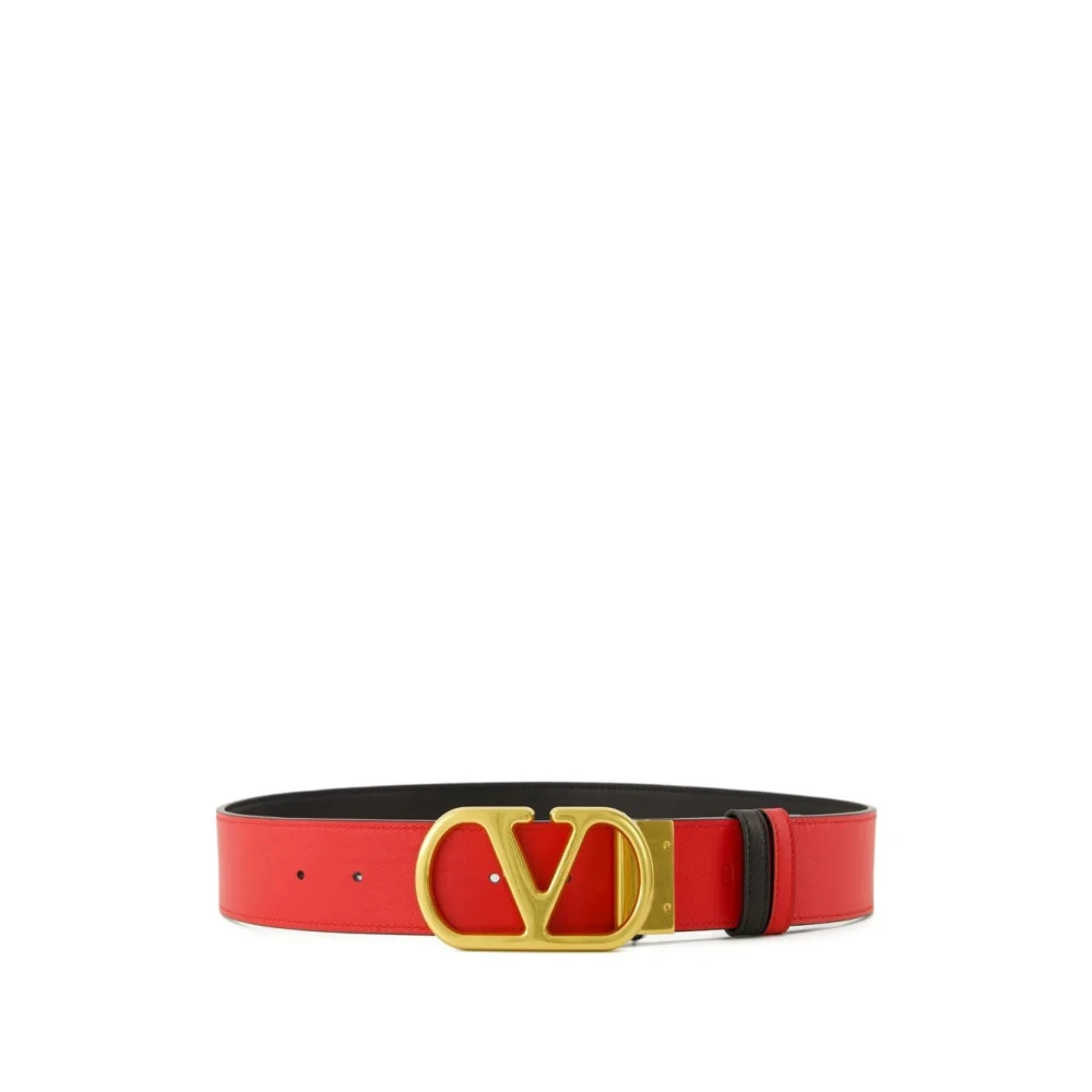 Valentino Garavani Women's Red Belts, 85 Cm, H 40 Reversible Belt