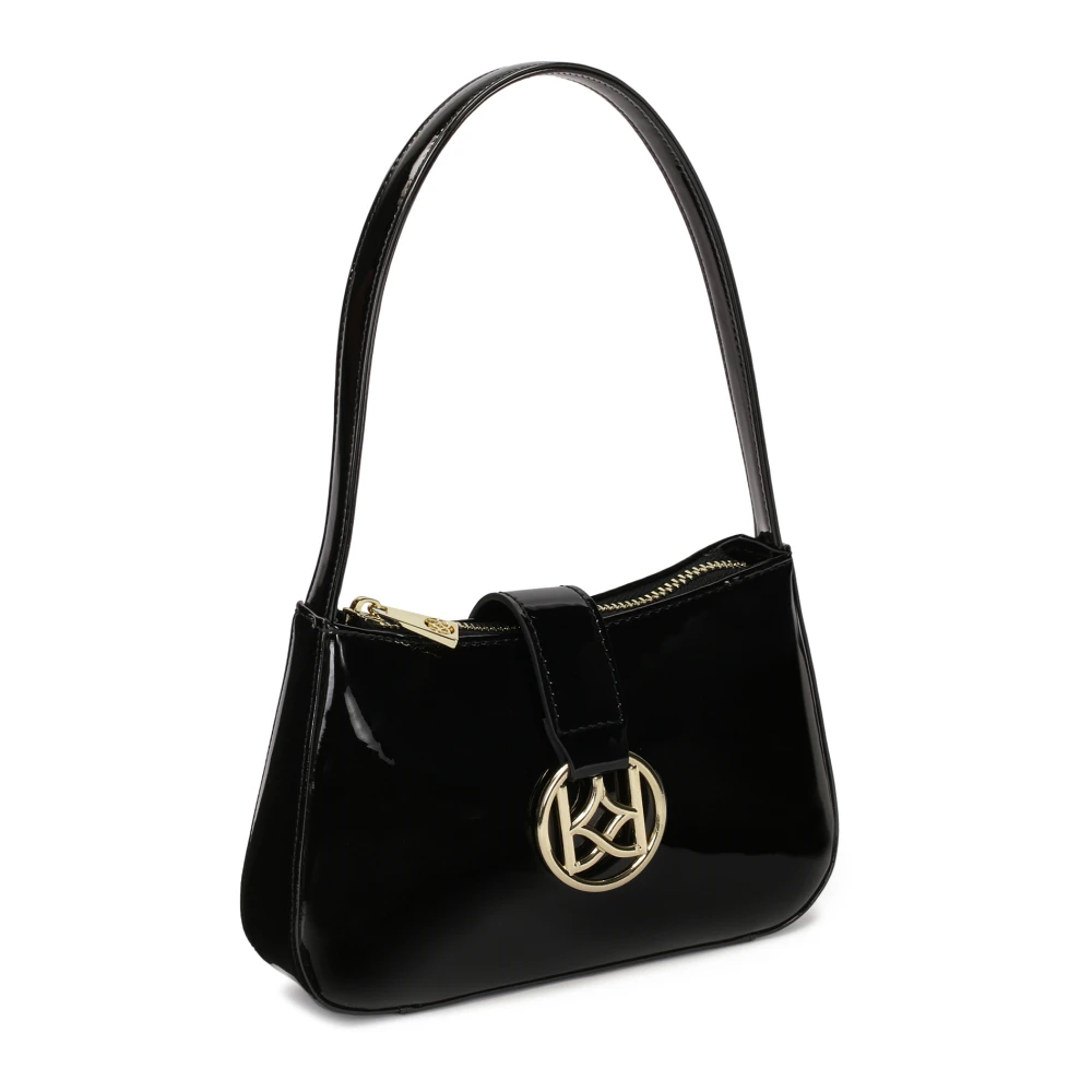 Kazar Minimalistische zwarte monogram handtas Black Dames