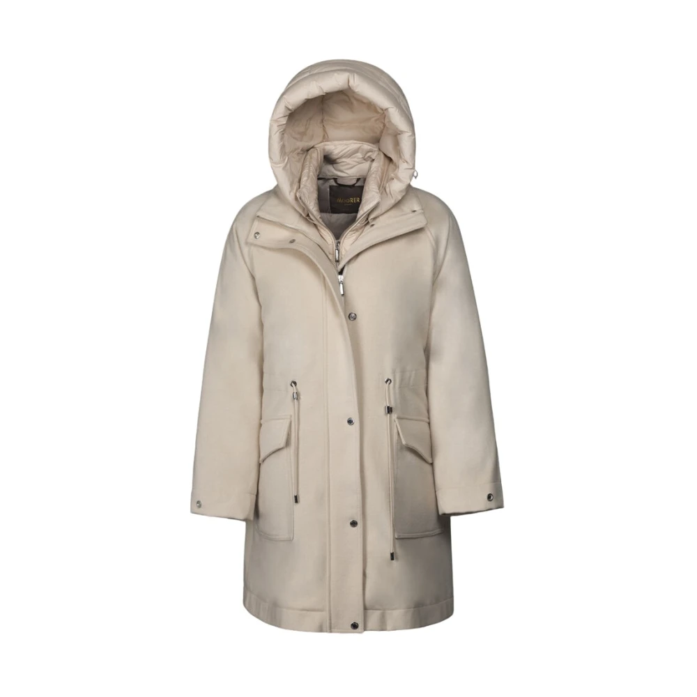 Moorer Women's Beige Down Coats, 2XS, Alimena-Le Parka