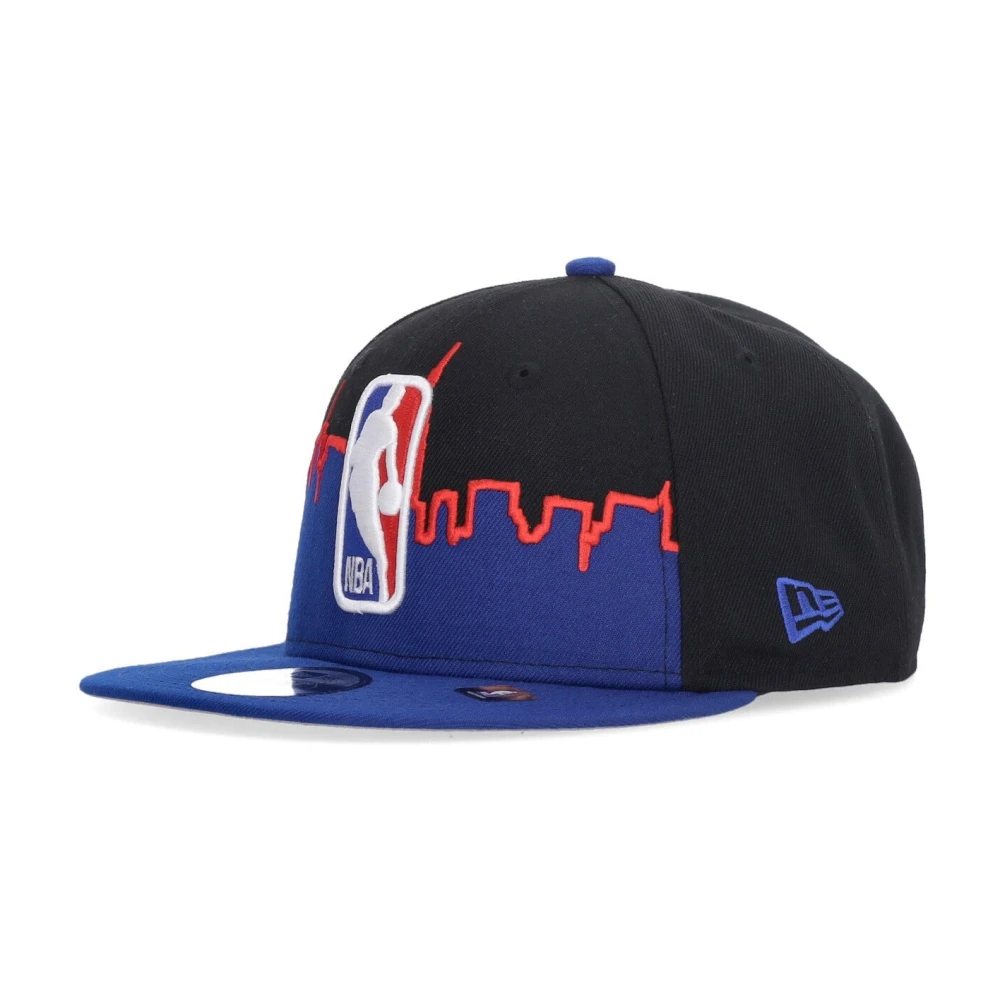 New era NBA Logo Flat Brim Cap Zwart Multicolor Heren