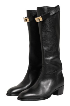 Bottes Dolce & Gabbana En Cuir Bordeaux - Neuves Avec Emballage, Taille 40, Talon Bas Bloc