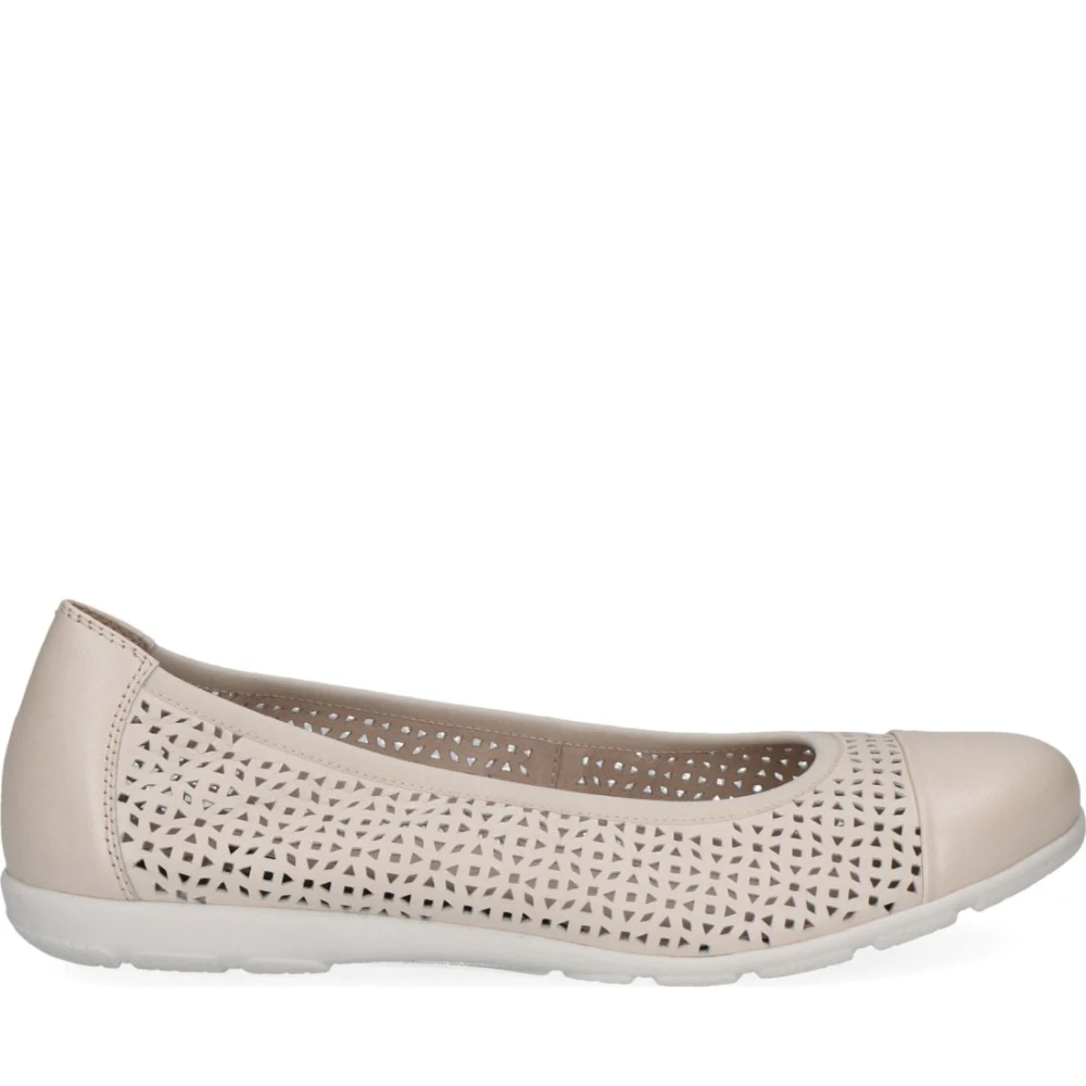 Caprice Women's Beige Closed Ballerinas - Ballerina Shoes - 8 Uk - Shoes