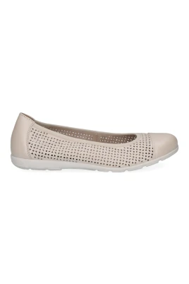 Beige Stängda Ballerinaskor