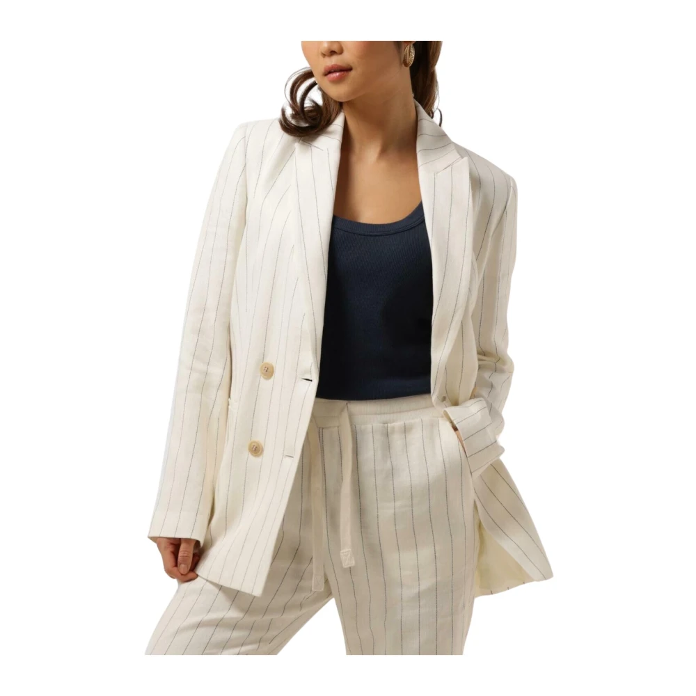 Moscow Georgina Linnen Blazer White Dames