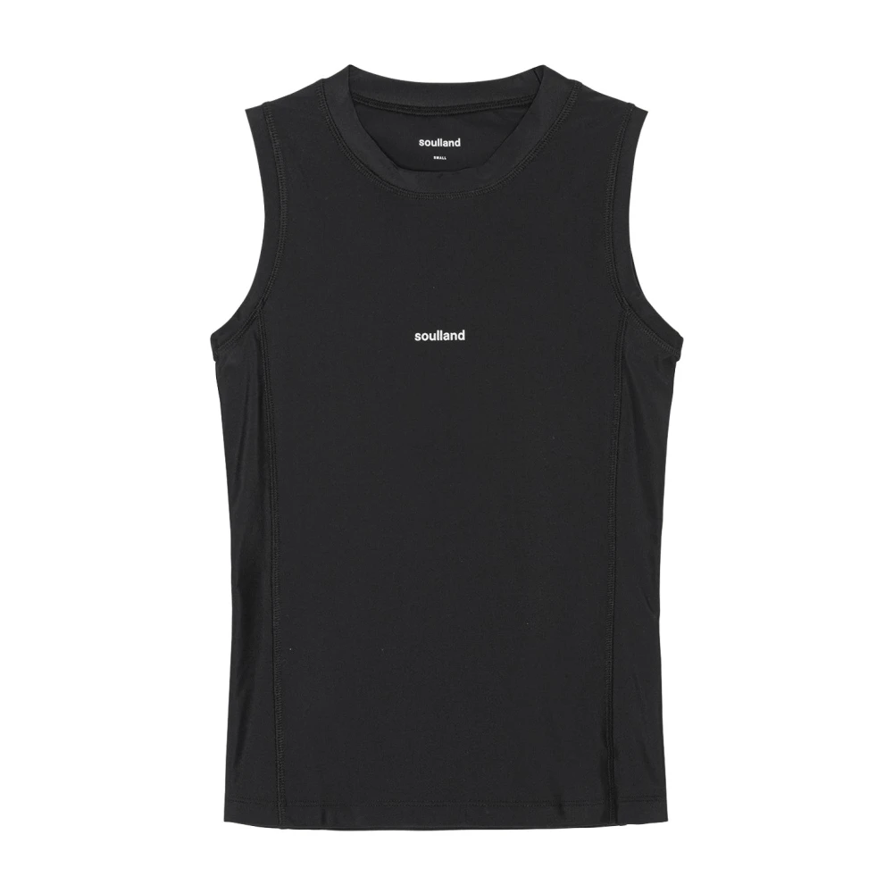 Soulland Zwarte Mira Top Lichtgewicht Comfortabele Stijl Black Dames