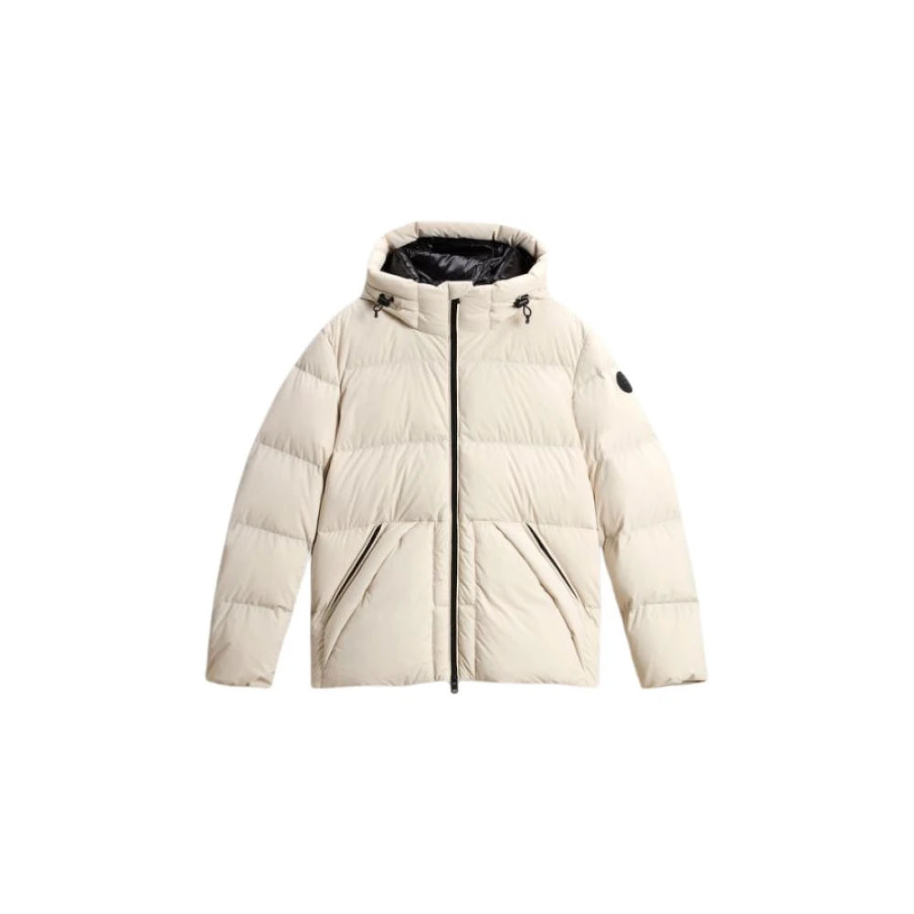 Woolrich Zand donsjack voor koude dagen Beige Heren