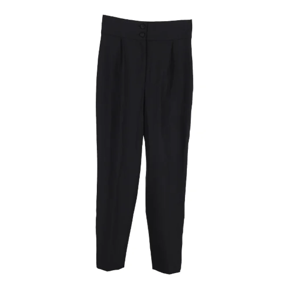 Dolce & Gabbana Pre-owned Wool bottoms Black Dames
