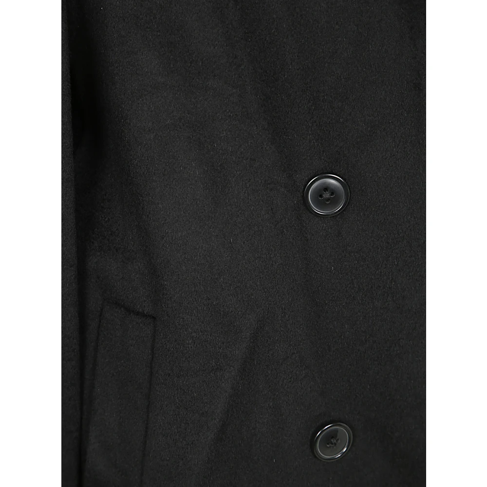Loulou Studio Zwarte Winterjas voor Vrouwen Black Dames