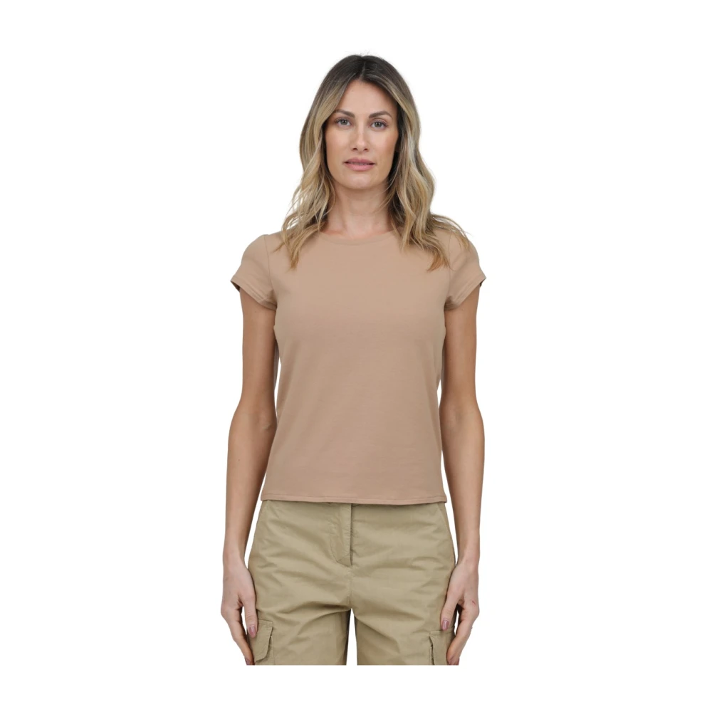 Alpha Studio T-Shirts Brown Dames