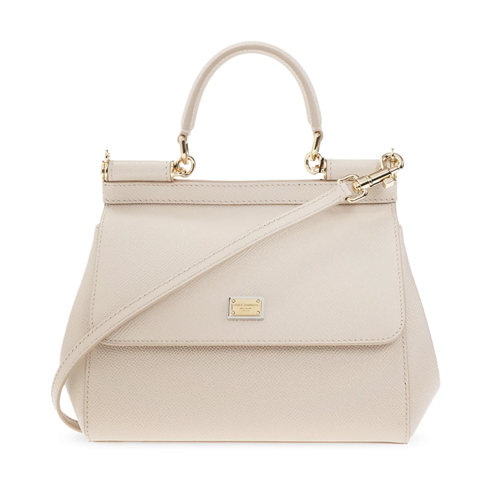 Dolce & Gabbana Kvinno Beige Väskor Dam, One Size, Sicily Small Axelväska