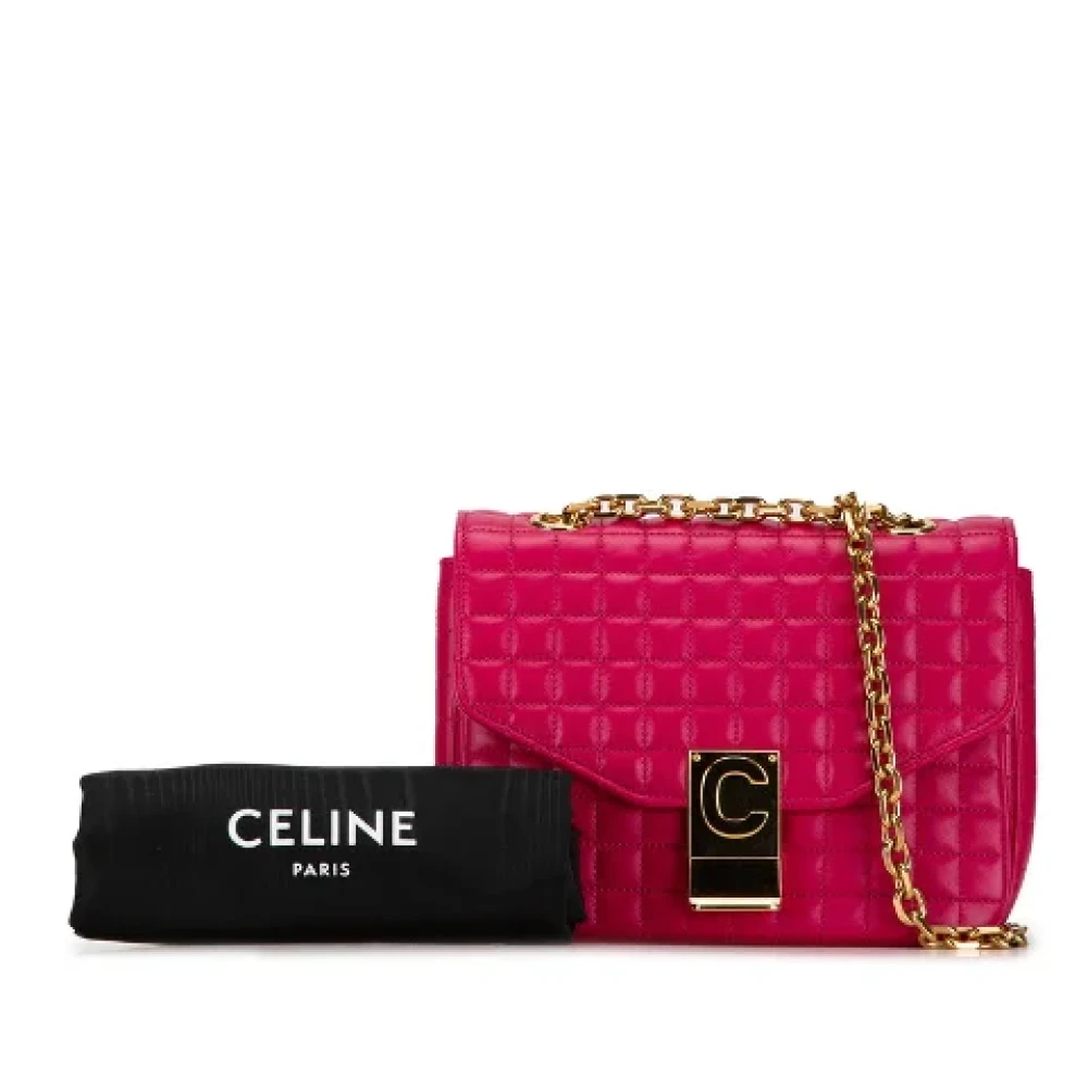 Celine Vintage Pre-owned Leather celine-bags Pink Dames