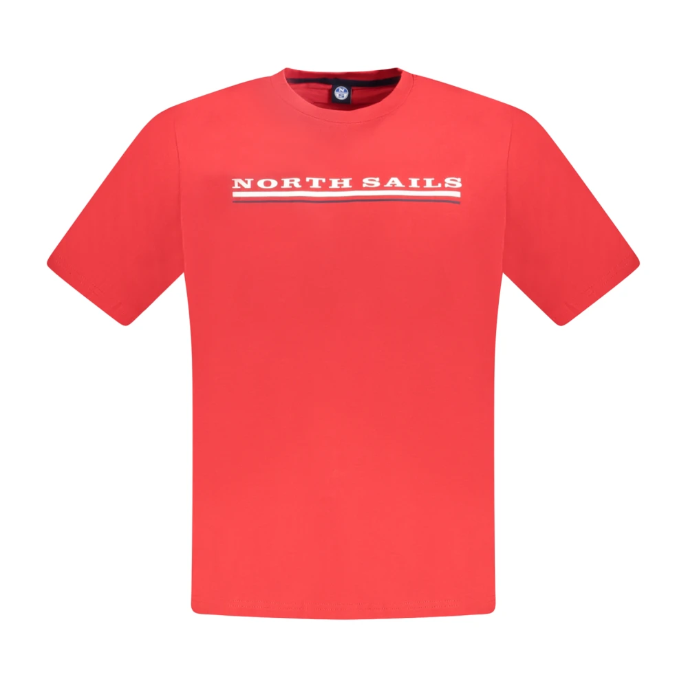 North Sails Mannelijk Rood Tops Heren, 2XL, Katoen, T-Shirt Met Korte Mouwen